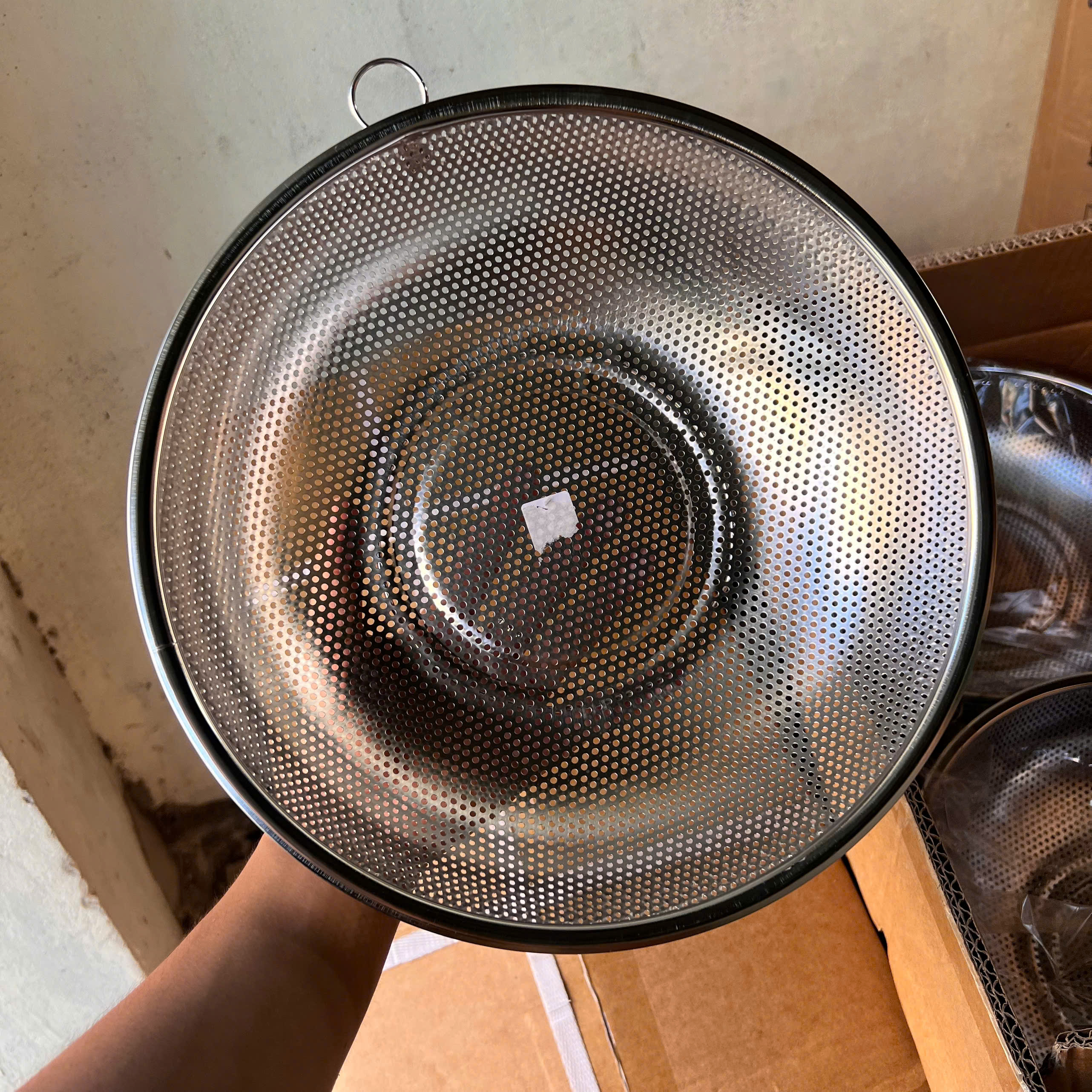 Rổ Inox Tròn Lỗ Nhỏ 28Cm Đa Năng Rửa Rau Củ Vo Gạo Đựng Hoa Quả - Rổ Inox Tròn - Giá Sỉ (Xanh Pastel, 24cm Gia Đình)